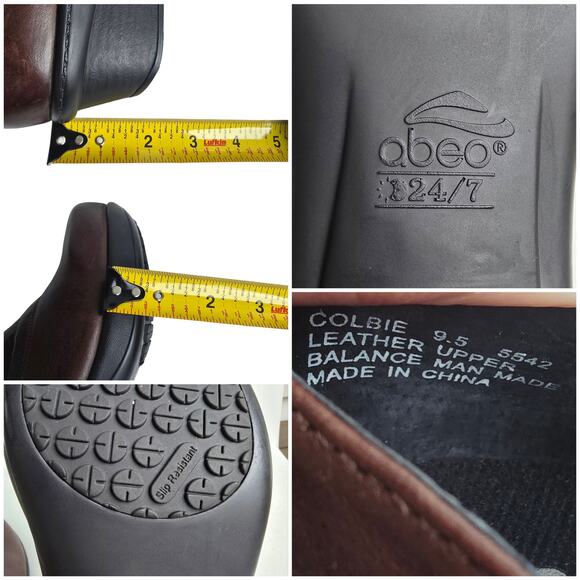 Abeo Colbie Clogs Size 8.5 Brown Leather Comfort Heels Slip Resistant Shoes - Picture 9 of 15